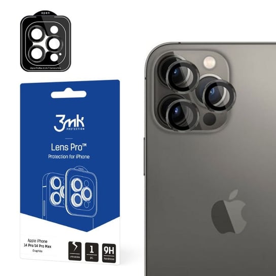 Ochrona na obiektyw aparatu do Apple iPhone 14 Pro/14 Pro Max  - 3mk Lens Protection Pro czarny 3MK