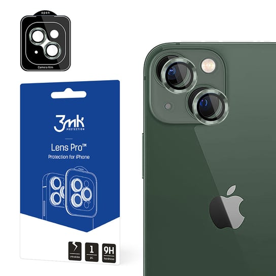 Ochrona na obiektyw aparatu do iPhone 15 - 3mk Lens Protection Pro Alpine Green Apple