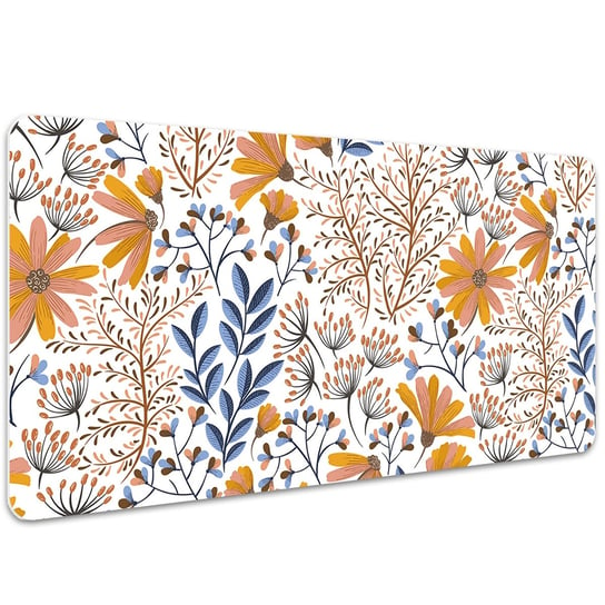 Ochronna mata na biurko Malowane kwiaty 100x50 cm, Dywanomat Dywanomat