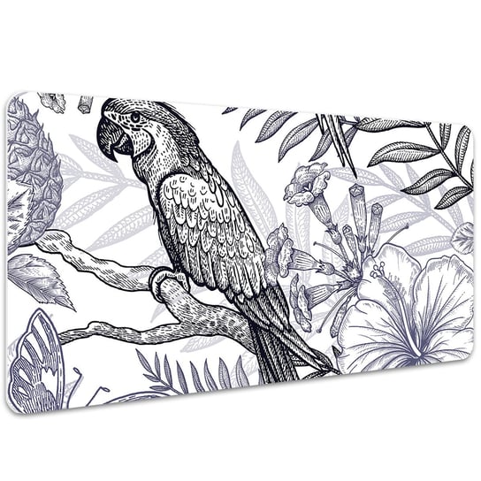 Ochronna mata na biurko Rysowana papuga 100x50 cm, Dywanomat Dywanomat