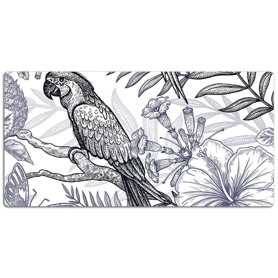 Ochronna mata na biurko Rysowana papuga 120x60 cm, Dywanomat Dywanomat