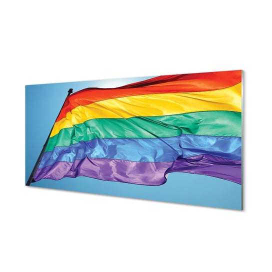 Ochronna płyta szklana +klej Kolorowa flaga 120x60 Tulup