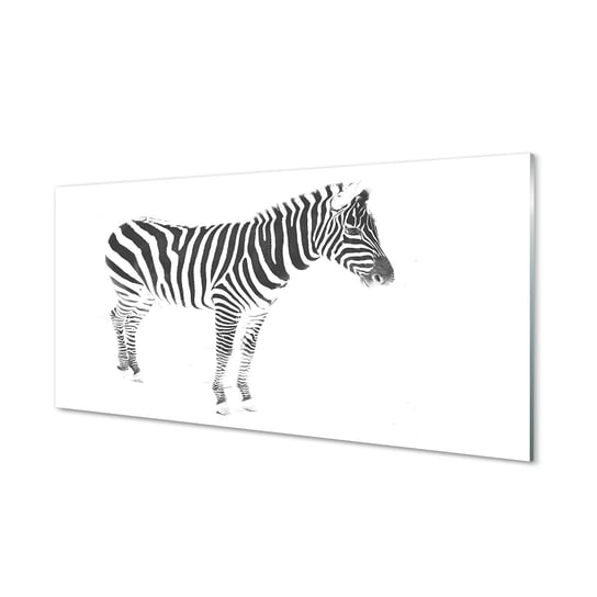 Ochronna płyta szklana +klej Malowana zebra 120x60 Tulup