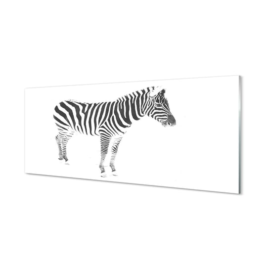 Ochronna płyta szklana +klej Malowana zebra 125x50 cm Tulup
