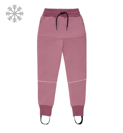 Ocieplane spodnie softshell różowe - 104/110 TuSzyte