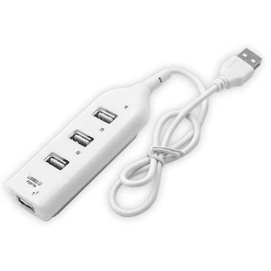 OCIODUAL Adapter wieloportowy USB 2.0 Hub Biały 4-portowy konwerter transformatorowy Transfer danych z kablem rozdzielającym OCIODUAL