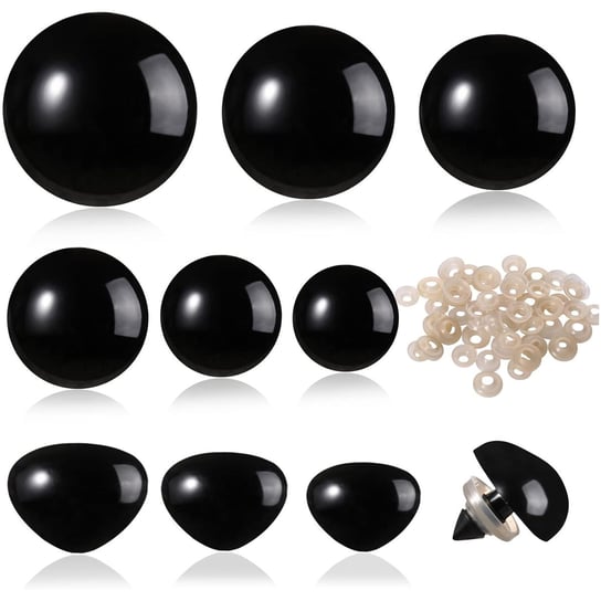 Oczka oczy do maskotek DUŻE noski do zabawek bezpieczne 12-30 mm 360 el. Craftec