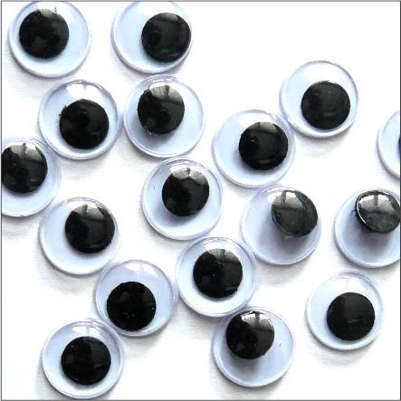 Oczka ruchome samoprzylepne, okrągłe, 10 mm, 20 szt. Dekor-Art-Serwis
