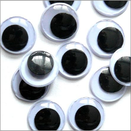 Oczka ruchome samoprzylepne, okrągłe, 15 mm, 20 szt. Dekor-Art-Serwis