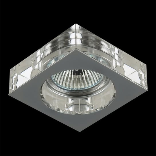 Oczko kryształowe podtynkowe PREZENT Downlights, srebrne, 13,5x7,8 cm Prezent