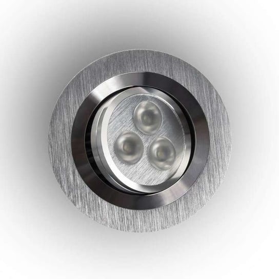 Oczko LAMPA sufitowa Pio LED Orlicki Design metalowa OPRAWA okrągła LED 3W 3000K podtynkowa srebrna Orlicki Design