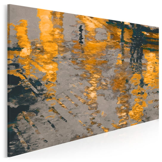 Odbicie słonecznego miasta - nowoczesny obraz na płótnie - 120x80 cm VAKU-DSGN Nowoczesne obrazy