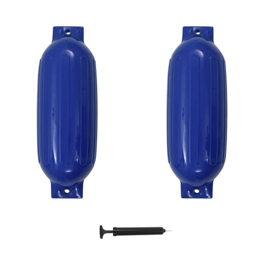 Odbijacze do łodzi, 2 szt., niebieskie, 69x21,5 cm, PVC vidaXL