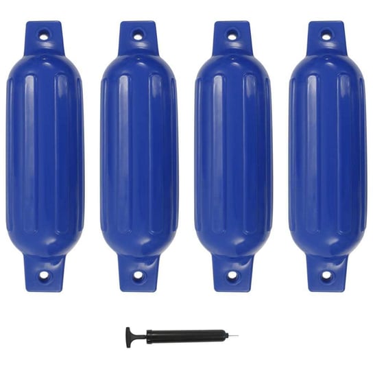 Odbijacze do łodzi, 4 szt., niebieskie, 41x11,5 cm, PVC vidaXL
