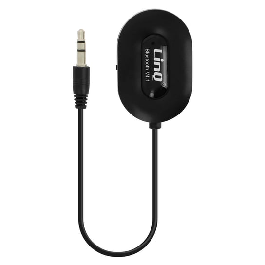 Odbiornik audio Bluetooth 4.1 z meskim adapterem jack 3,5 mm, LinQ — czarny LinQ