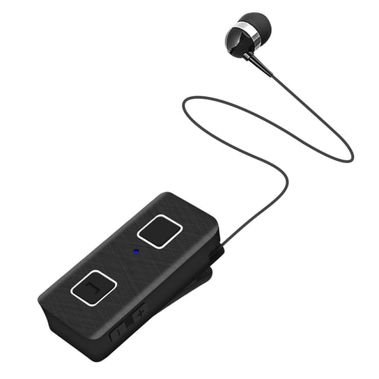 Odbiornik audio Bluetooth XO ze sluchawkami przewodowymi, konstrukcja z mikrofonem krawatowym — czarny XO