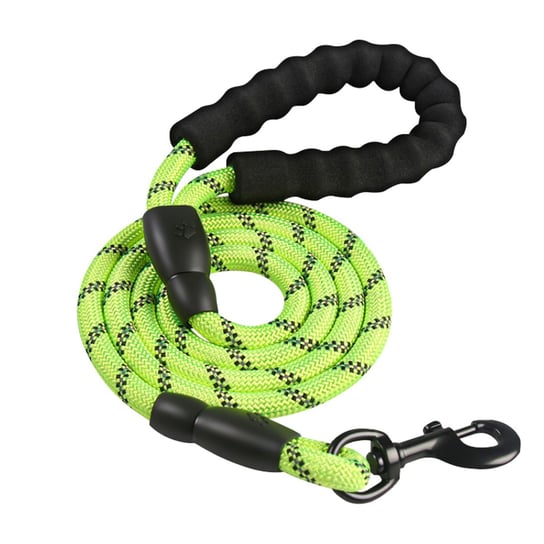 Odblaskowa nylonowa smycz dla psa Pet Leash w kolorze zielonym o długości 1,5 metra na spacer z pupilem Intirilife