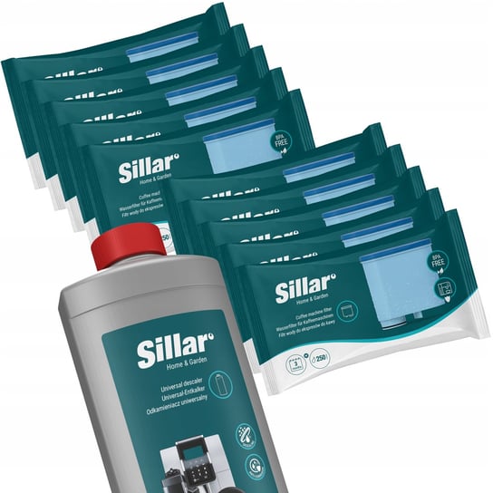 Odkamieniacz Sillar + 10x filtr do ekspresu Phillips z systemem AquaClean Sillar