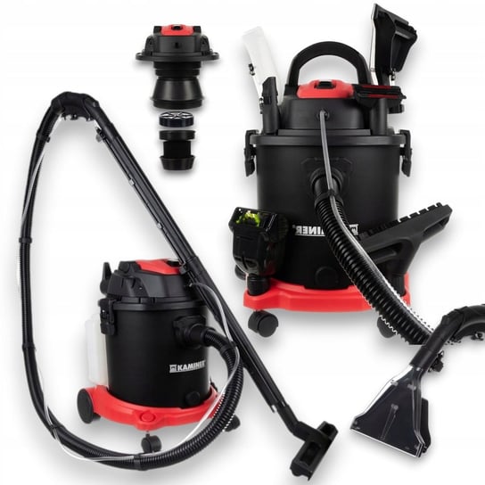 ODKURZACZ PIORĄCY 20L przemysłowy 1600W do tapicerki + zestaw końcówek 3w1 Aseto