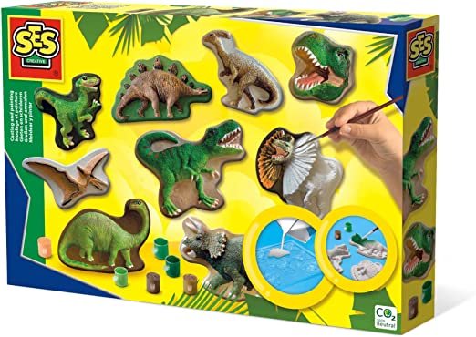 Odlewy Gipsowe Dinozaury Ses Creative - Zabawki Kreatywne Dla Chłopców I Dziewczynek SES