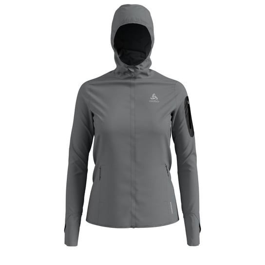 Odlo, Bluza sportowa damska, Hoody midlayer full zip BLAZE CERAMIWARM C/O, szary, rozmiar XS Odlo