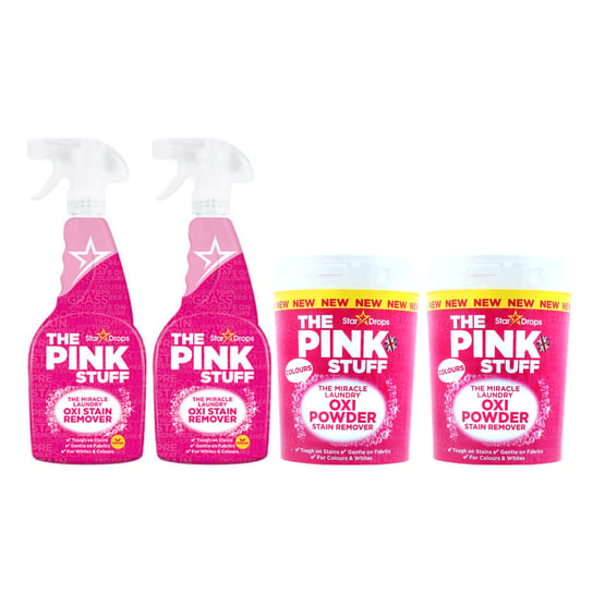 Odplamiacz do ubrań PINK STUFF 2x Spray + Proszek The Pink Stuff