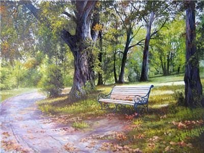 Odpoczynek w parku - Malowanie po numerach 50x40 cm ArtOnly