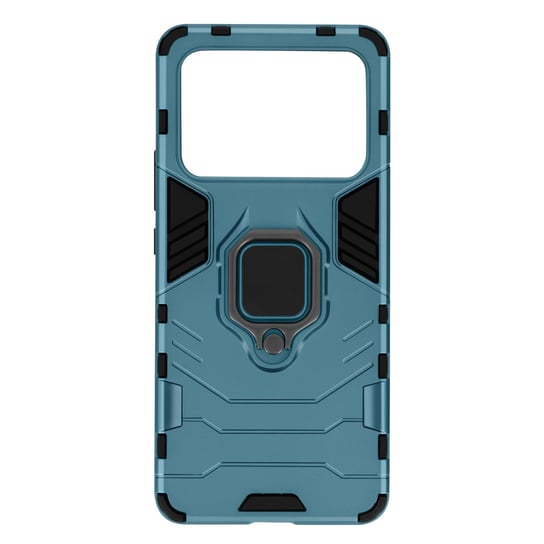Odporne na wstrząsy hybrydowe etui Xiaomi Mi 11 Ultra z metalową podstawką pierścieniową w kolorze niebieskim Avizar