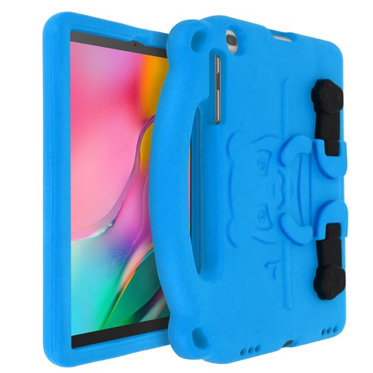 Odporny na wstrząsy futerał Panda Bear Galaxy Tab A 10.1 2019 Kid EVA Foam Kickstand — niebieski Avizar