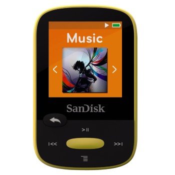 Odtwarzacz mp3 SANDISK Clip Sport, 4GB, żółty SanDisk