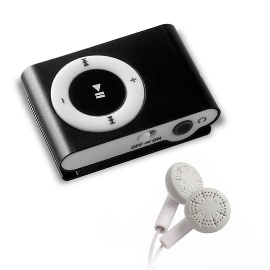 Odtwarzacz MP3 TELFORCEONE, czarny + słuchawki TelForceOne