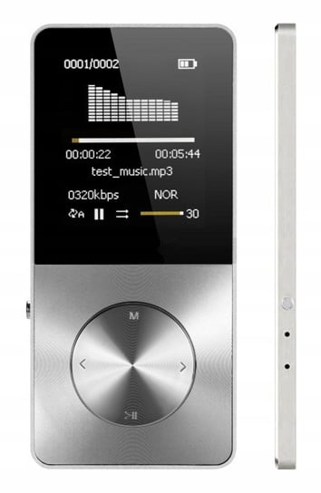 Odtwarzacz MP4 T1 16GB głośnik microSD MP3 srebrny Inna marka