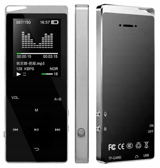 Odtwarzacz MP4 X03 16GB bluetooth głośnik MP3 srebrny Inna marka