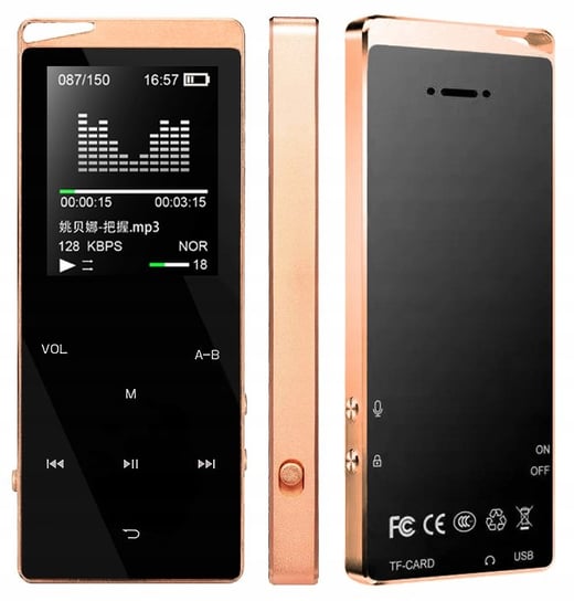 Odtwarzacz MP4 X03 16GB bluetooth głośnik MP3 złoty Inna marka