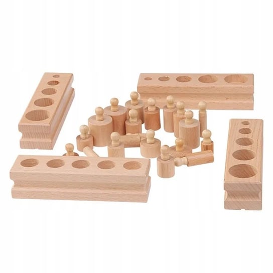 Odważniki Cylindry Układanka Montessori 24 Elementy Inna marka