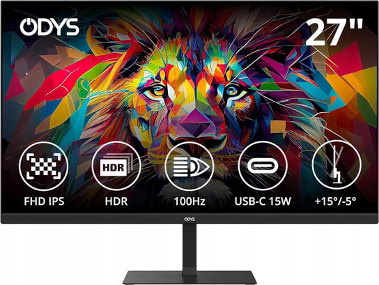 ODYS X820031 Monitor gamingowy i27 27'' 100 Hz 1920x1080 IPS 2023 Odys