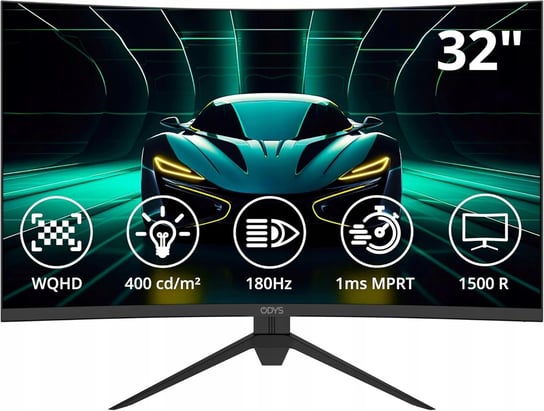 ODYS XP32 PRO-X zakrzywiony monitor gamingowy 32' 180Hz WQHD 2560x1440 2024 Odys