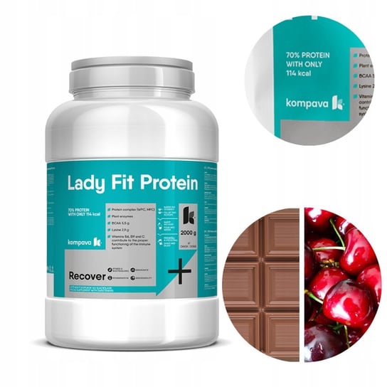 Odżywka białkowa Lady Fit Protein czekolada-wiśnia 2000g 100%
