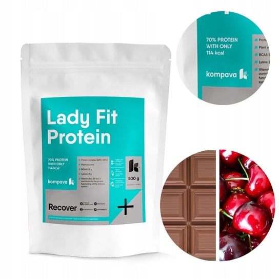 Odżywka białkowa Lady Fit Protein czekolada-wiśnia 500g 100%