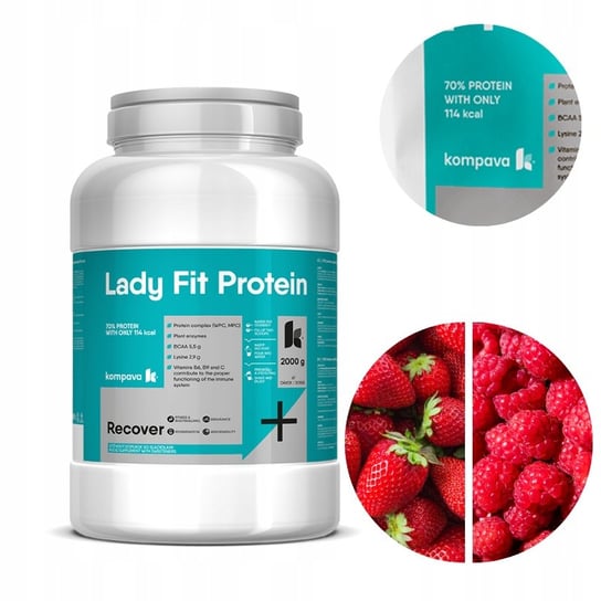 Odżywka białkowa Lady Fit Protein truskawka-malina 2000g 100%