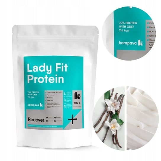Odżywka białkowa Lady Fit Protein wanilia 500g 100%