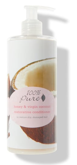 Odżywka do włosów regenerująca - 100% PURE Honey & Virgin Coconut Restorative Conditioner BIG 100% Pure