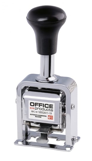 Office Products, Numerator Automatyczny 6 Cyfr,  Srebrny Office Products
