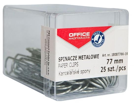 Office Products, spinacze metalowe, 25 sztuk Office Products