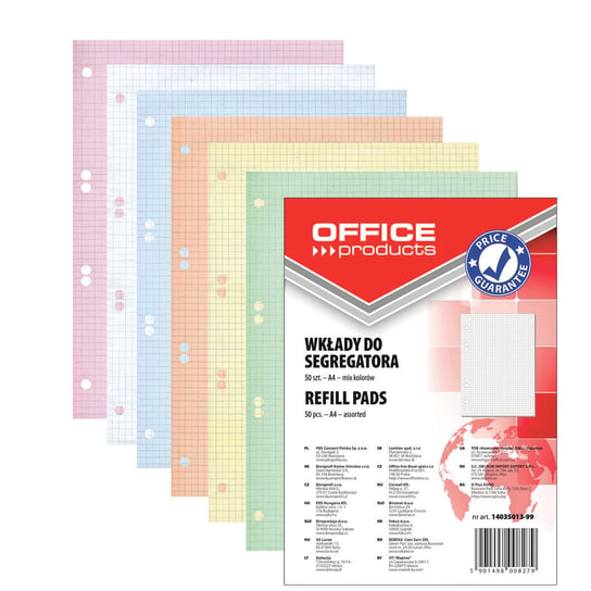 Office Products, Wkład do segregatora, A4, 50 arkuszy Office Products