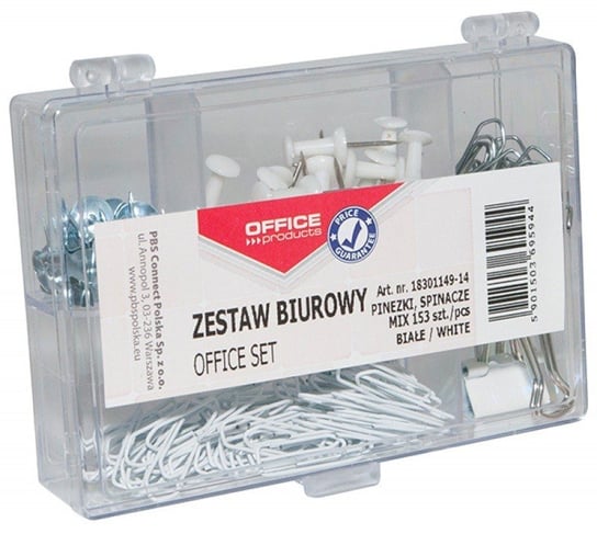 Office Products, zestaw biurowy, biały Office Products