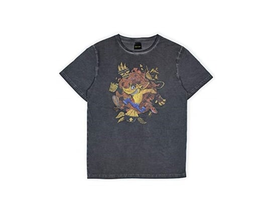 Oficjalna koszulka dziecięca Bandicoot Crash Oil Wash Numskull unisex L, czarna, duża Inna marka
