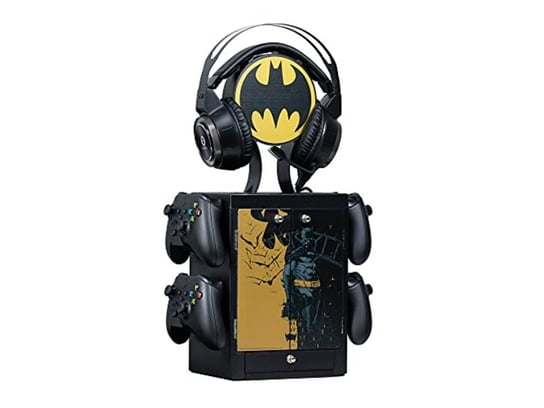 Oficjalna szafka do gier Numskull Batman, uchwyt na kontroler, stojak na słuchawki do PS5, Xbox Series XS, Nintendo Switch — oficjalny gadżet DC Comics Inna marka