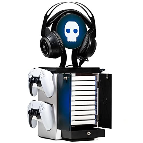 Oficjalna szafka do gier Numskull inspirowana PS5, uchwyt na kontroler, stojak na słuchawki do PS5, Xbox Series XS, Nintendo Switch - oficjalny produkt Numskull Numskull