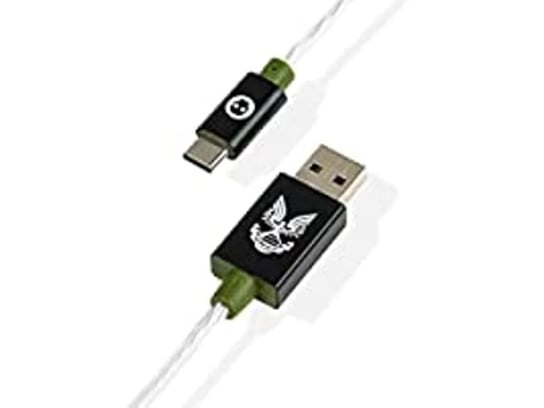 Oficjalny kabel Numskull Halo LED USB typu C – Przewód szybkiego ładowania 1,5 m – Kompatybilny z Xbox Series X|S, PlayStation 5, Nintendo Switch The Game Bakers